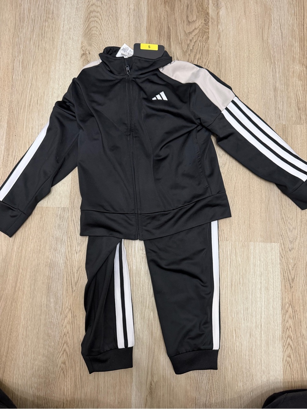 adidas Black and White Kids' Track Jacket & Pants Set
